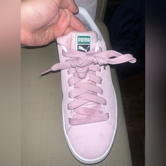 Puma Women's Pink Suede Sneakers - Picture 8 of 16